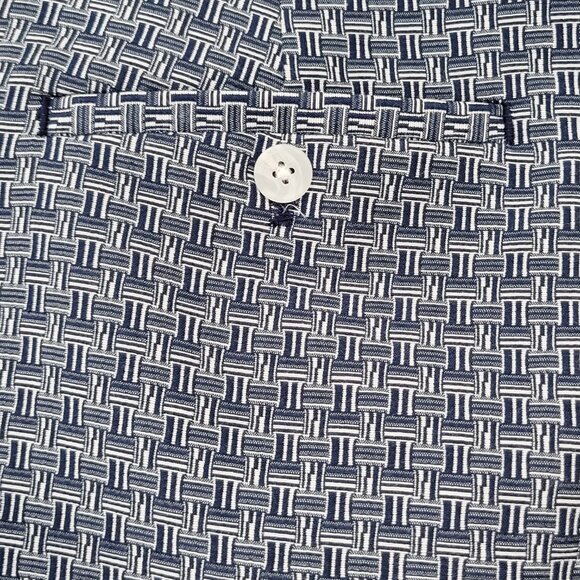 Banana Republic Factory Navy/White Geometric Print Tailored 10" Shorts - Picture 7 of 8